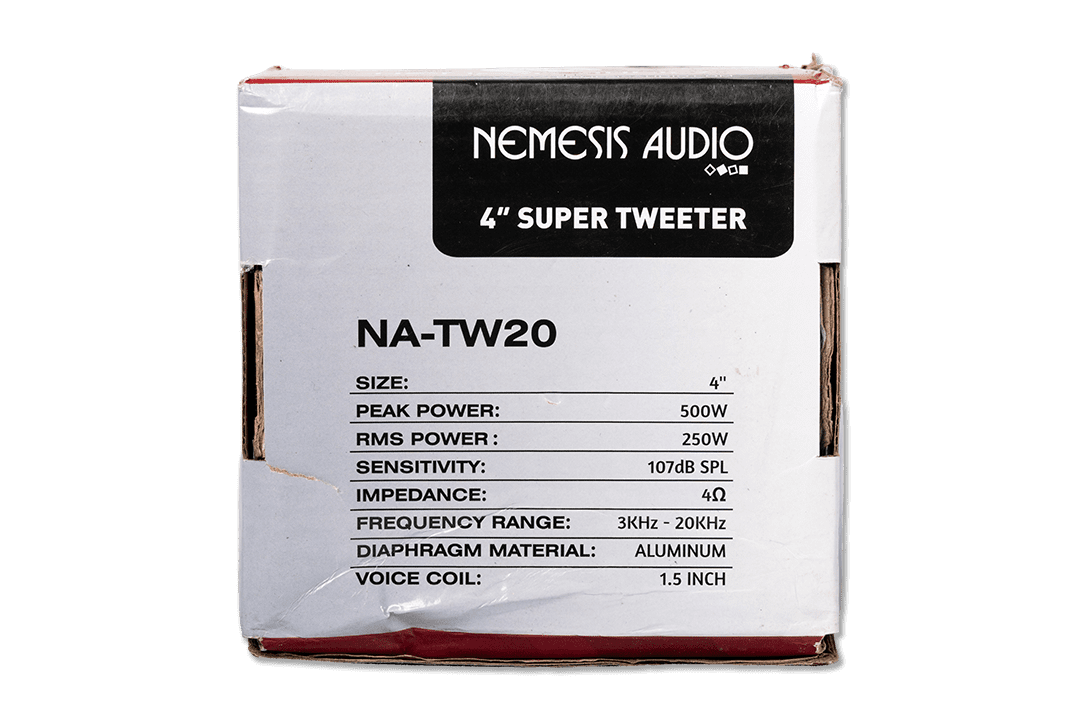Nemesis Audio NA-TW20 – 4″ super tweeter, 250W RMS / 500W peak. 107dB sensitivity, 1.5″ voice coil, 3KHz-20KHz range, aluminum diaphragm. - Image 12