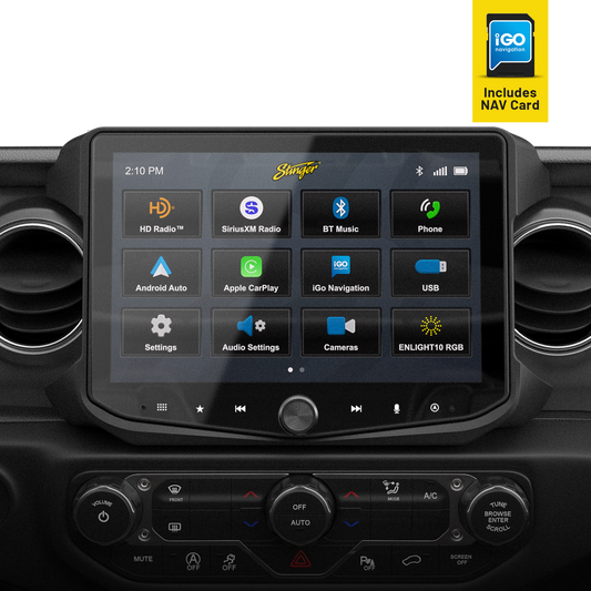HORIZON10 Jeep Wrangler JL (2018-23)/Gladiator JT (2020-23) 10" Radio Fully Integrated Kit w/Nav Card | Displays Vehicle Info & Off-Road Mode - Image 1
