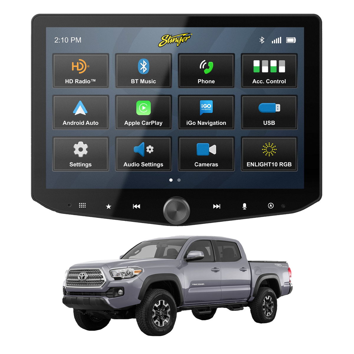 HEIGH10+ Toyota Tacoma (2016-2023) 10" Plug-and-Play Radio Kit - Image 1