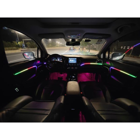LED Interior Ambient 10-Piece RGBW Multicolor 2-Door Vehicle Lighting Kit by Race Sport Lighting - Image 1